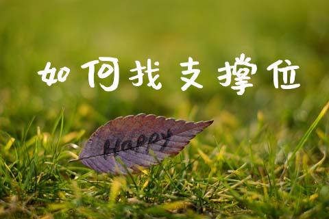 如何找支撑位_https://m.jnlaobingbanjia.com_全球市场_第1张