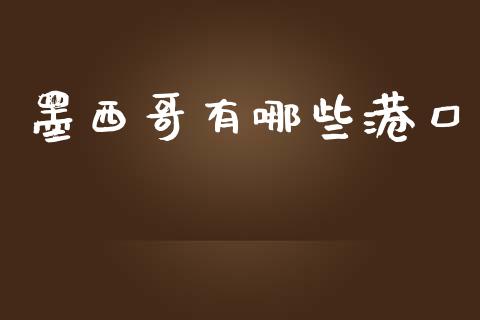 墨西哥有哪些港口_https://m.jnlaobingbanjia.com_金融监管_第1张