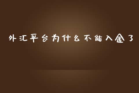 外汇平台为什么不能入金了_https://m.jnlaobingbanjia.com_全球市场_第1张