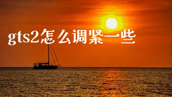 gts2怎么调紧一些_https://m.jnlaobingbanjia.com_股市新闻_第1张