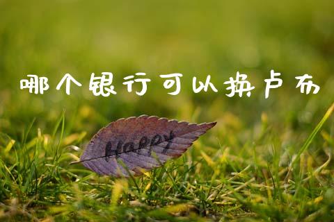 哪个银行可以换卢布_https://m.jnlaobingbanjia.com_全球市场_第1张
