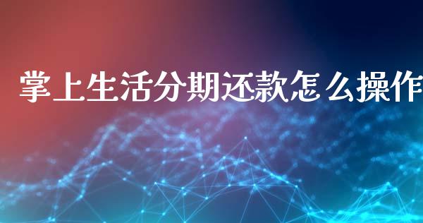 掌上生活分期还款怎么操作_https://m.jnlaobingbanjia.com_基金市场_第1张