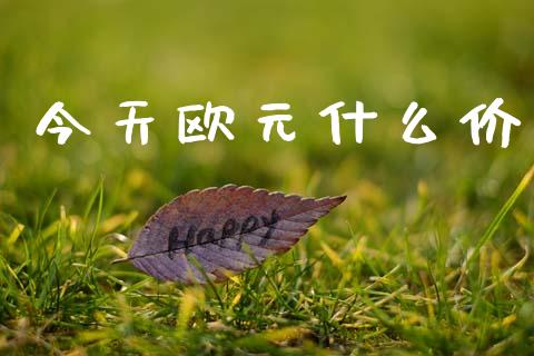 今天欧元什么价_https://m.jnlaobingbanjia.com_股市新闻_第1张