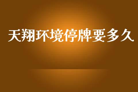 天翔环境停牌要多久_https://m.jnlaobingbanjia.com_区块链_第1张