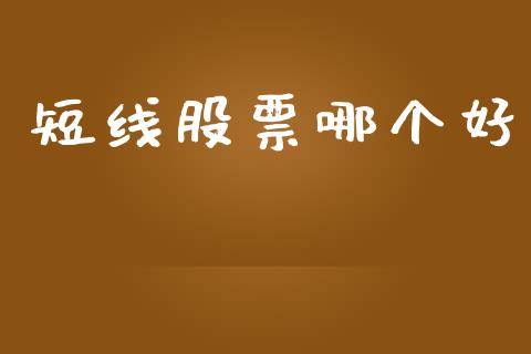 短线股票哪个好_https://m.jnlaobingbanjia.com_股市新闻_第1张