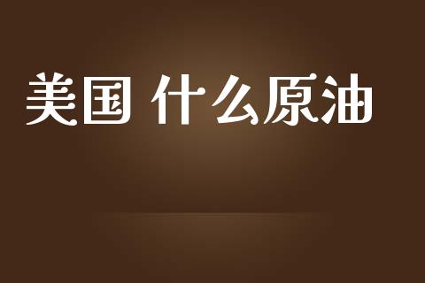 美国 什么原油_https://m.jnlaobingbanjia.com_金融监管_第1张