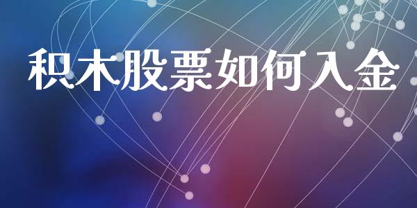 积木股票如何入金_https://m.jnlaobingbanjia.com_金融监管_第1张