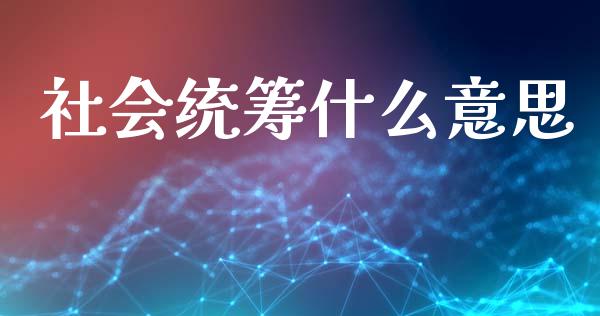 社会统筹什么意思_https://m.jnlaobingbanjia.com_基金市场_第1张