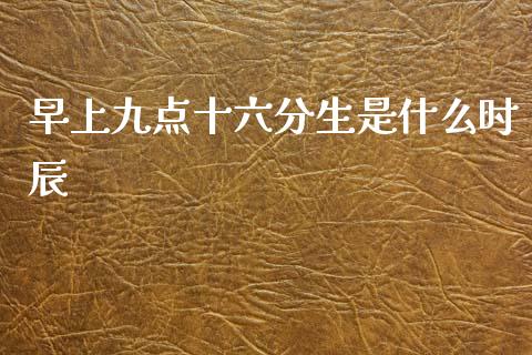 早上九点十六分生是什么时辰_https://m.jnlaobingbanjia.com_股市新闻_第1张