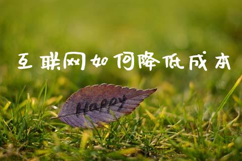 互联网如何降低成本_https://m.jnlaobingbanjia.com_金融监管_第1张