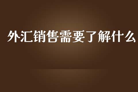 外汇销售需要了解什么_https://m.jnlaobingbanjia.com_区块链_第1张