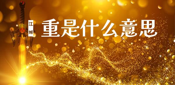 暨重是什么意思_https://m.jnlaobingbanjia.com_金融监管_第1张