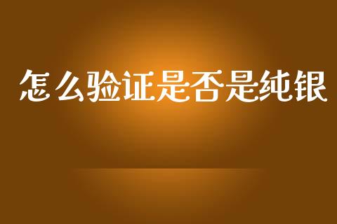 怎么验证是否是纯银_https://m.jnlaobingbanjia.com_基金市场_第1张
