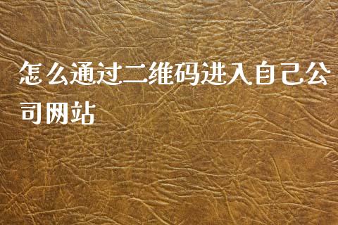 怎么通过二维码进入自己公司网站_https://m.jnlaobingbanjia.com_全球市场_第1张