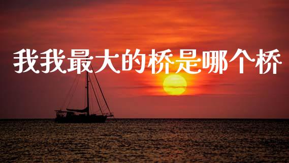 我我最大的桥是哪个桥_https://m.jnlaobingbanjia.com_基金市场_第1张