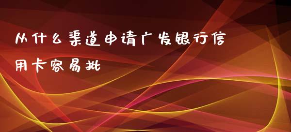 从什么渠道申请广发银行信用卡容易批_https://m.jnlaobingbanjia.com_金融监管_第1张