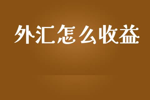 外汇怎么收益_https://m.jnlaobingbanjia.com_股市新闻_第1张