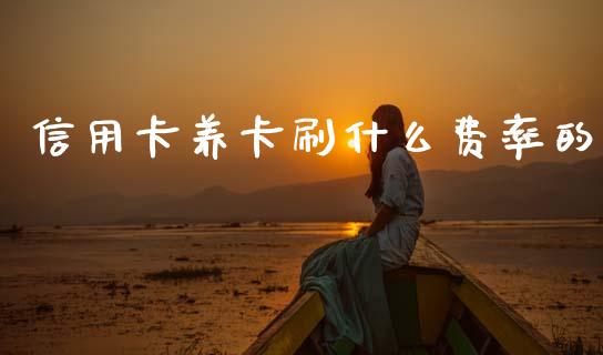信用卡养卡刷什么费率的_https://m.jnlaobingbanjia.com_理财规划_第1张