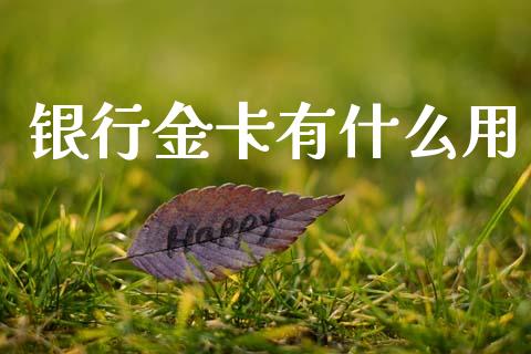 银行金卡有什么用_https://m.jnlaobingbanjia.com_区块链_第1张