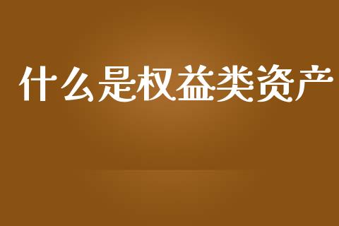 什么是权益类资产_https://m.jnlaobingbanjia.com_金融监管_第1张