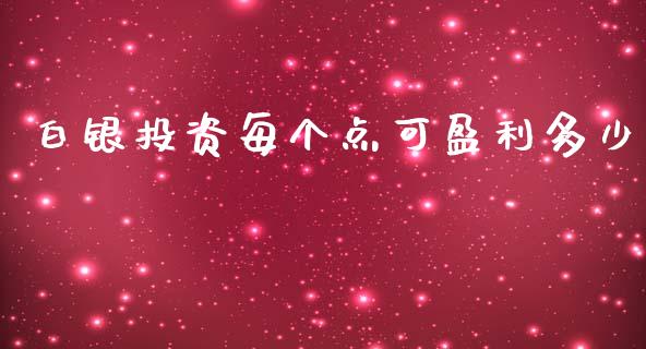 白银投资每个点可盈利多少_https://m.jnlaobingbanjia.com_金融监管_第1张