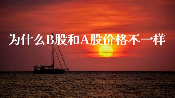 为什么B股和A股价格不一样_https://m.jnlaobingbanjia.com_基金市场_第1张