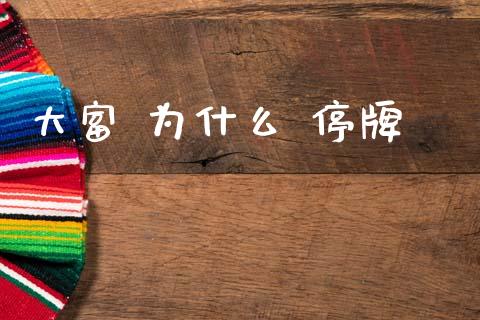 大富 为什么 停牌_https://m.jnlaobingbanjia.com_基金市场_第1张