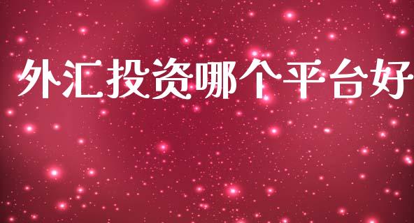 外汇投资哪个平台好_https://m.jnlaobingbanjia.com_理财规划_第1张