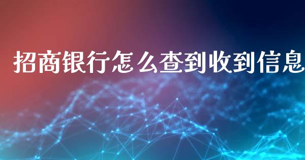 招商银行怎么查到收到信息_https://m.jnlaobingbanjia.com_金融监管_第1张