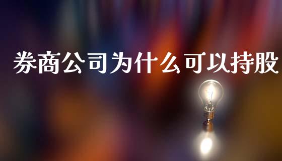 券商公司为什么可以持股_https://m.jnlaobingbanjia.com_股市新闻_第1张