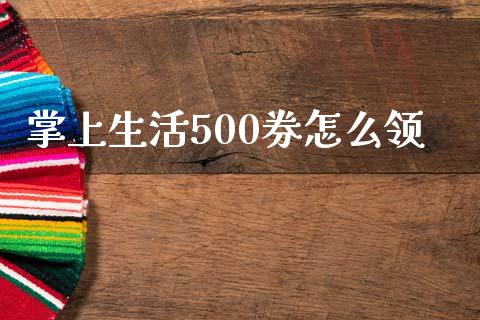 掌上生活500券怎么领_https://m.jnlaobingbanjia.com_理财规划_第1张