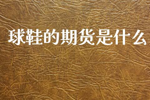 球鞋的期货是什么_https://m.jnlaobingbanjia.com_全球市场_第1张