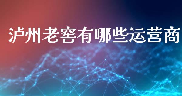 泸州老窖有哪些运营商_https://m.jnlaobingbanjia.com_股市新闻_第1张