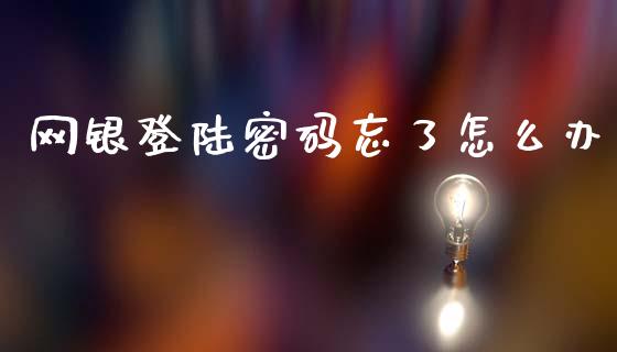 网银登陆密码忘了怎么办_https://m.jnlaobingbanjia.com_股市新闻_第1张