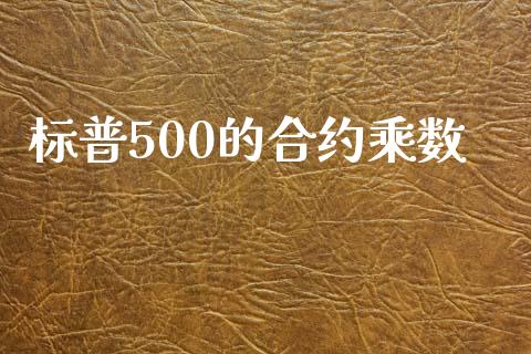标普500的合约乘数_https://m.jnlaobingbanjia.com_区块链_第1张