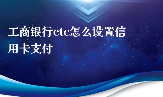 工商银行etc怎么设置信用卡支付_https://m.jnlaobingbanjia.com_理财规划_第1张