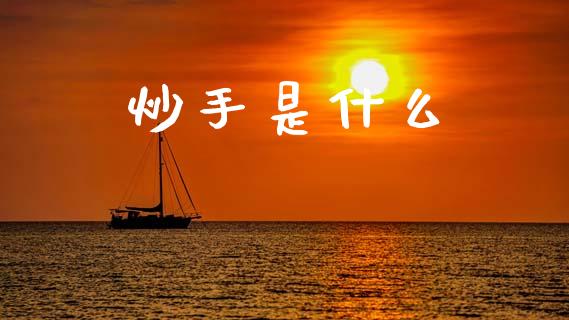 炒手是什么_https://m.jnlaobingbanjia.com_全球市场_第1张
