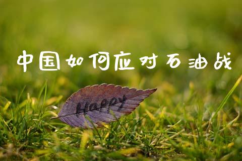 中国如何应对石油战_https://m.jnlaobingbanjia.com_全球市场_第1张