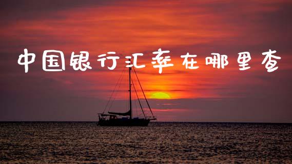 中国银行汇率在哪里查_https://m.jnlaobingbanjia.com_股市新闻_第1张