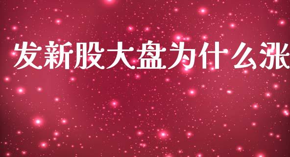 发新股大盘为什么涨_https://m.jnlaobingbanjia.com_股市新闻_第1张