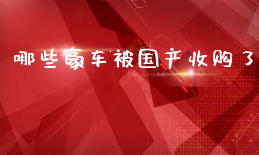 哪些豪车被国产收购了_https://m.jnlaobingbanjia.com_理财规划_第1张