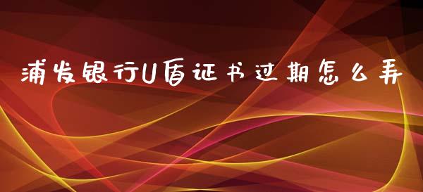 浦发银行U盾证书过期怎么弄_https://m.jnlaobingbanjia.com_股市新闻_第1张