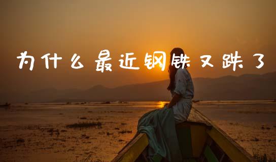 为什么最近钢铁又跌了_https://m.jnlaobingbanjia.com_基金市场_第1张