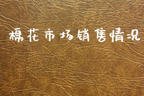 棉花市场销售情况_https://m.jnlaobingbanjia.com_理财规划_第1张