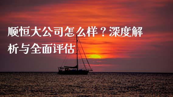 顺恒大公司怎么样？深度解析与全面评估_https://m.jnlaobingbanjia.com_基金市场_第1张