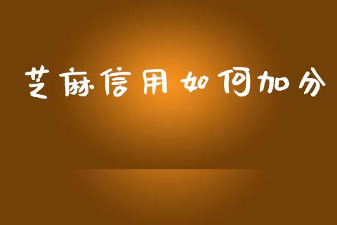 芝麻信用如何加分_https://m.jnlaobingbanjia.com_理财规划_第1张