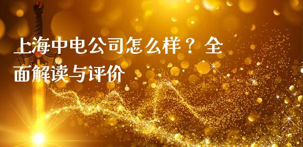 上海中电公司怎么样？ 全面解读与评价_https://m.jnlaobingbanjia.com_股市新闻_第1张