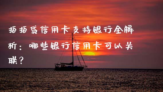 拍拍贷信用卡支持银行全解析：哪些银行信用卡可以关联？_https://m.jnlaobingbanjia.com_股市新闻_第1张