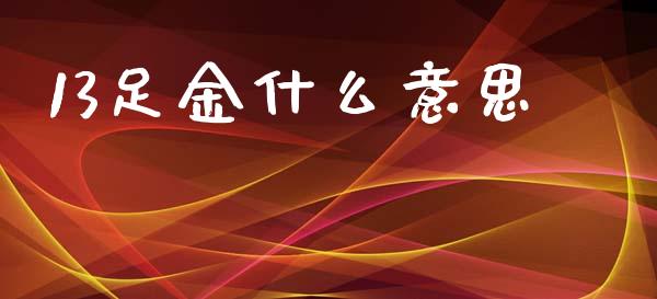 13足金什么意思_https://m.jnlaobingbanjia.com_区块链_第1张