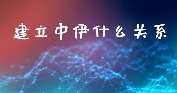 建立中伊什么关系_https://m.jnlaobingbanjia.com_全球市场_第1张